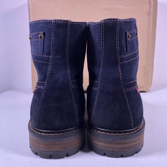 LEVI’S Sheffield Suede Navy Leather Work Boots - Picture 10 of 10